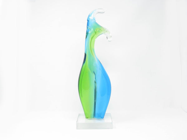 edgebrookhouse - Vintage Murano Style Hand Blown Glass Abstract Female Nude Sculpture on Glass Base