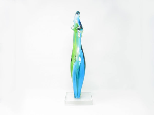edgebrookhouse - Vintage Murano Style Hand Blown Glass Abstract Female Nude Sculpture on Glass Base