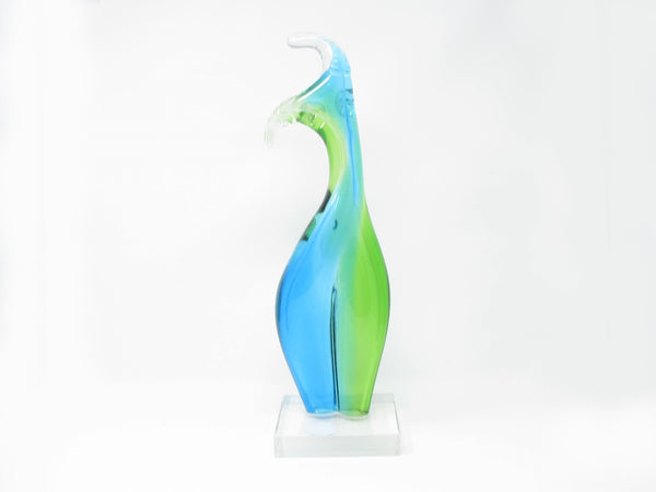 edgebrookhouse - Vintage Murano Style Hand Blown Glass Abstract Female Nude Sculpture on Glass Base