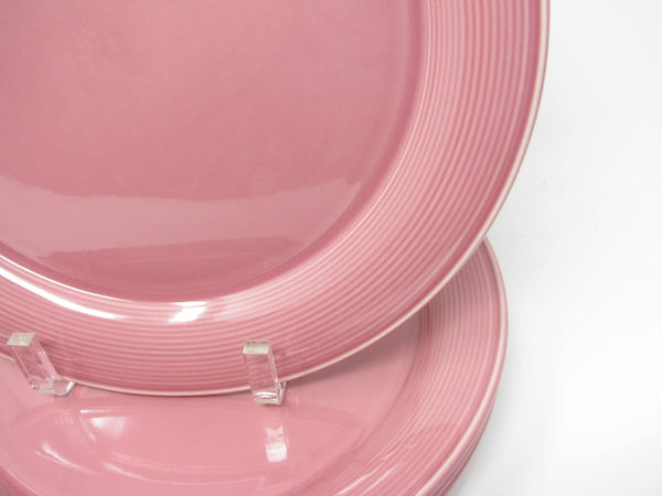 edgebrookhouse - Vintage Nancy Calhoun Dark Rose Pink Dinner Plates - Set of 8
