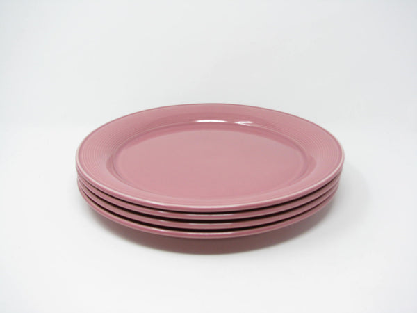 edgebrookhouse - Vintage Nancy Calhoun Dark Rose Pink Dinner Plates - Set of 9
