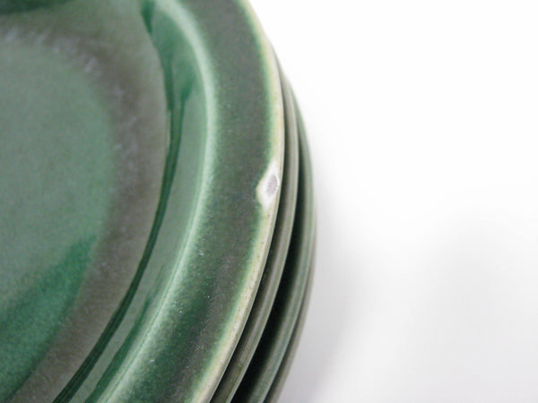 edgebrookhouse - Vintage Nancy Patterson Iron Mountain Stoneware Evergreen Green Salad Plates - Set of 10