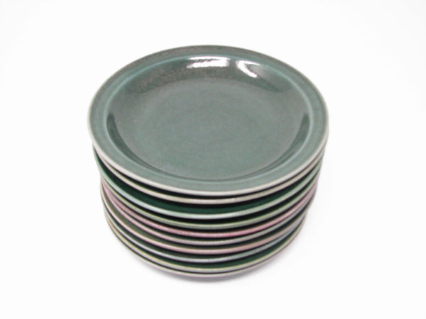 edgebrookhouse - Vintage Nancy Patterson Iron Mountain Stoneware Evergreen Green Salad Plates - Set of 10