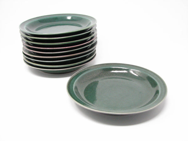 edgebrookhouse - Vintage Nancy Patterson Iron Mountain Stoneware Evergreen Green Salad Plates - Set of 10