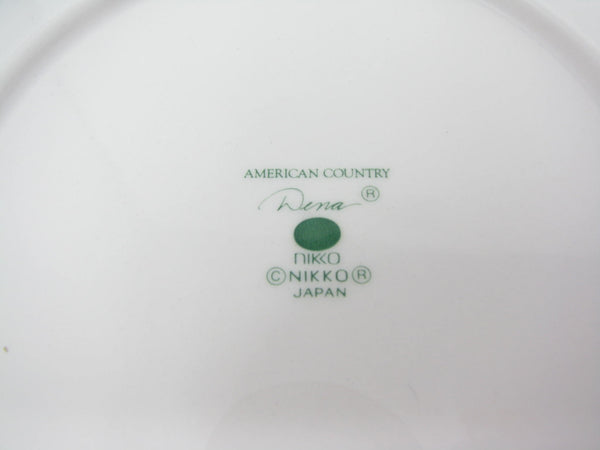 edgebrookhouse - Vintage Nikko American Country Forget-Me-Not Scalloped Salad Plates - 7 Pieces
