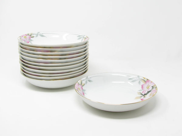 edgebrookhouse - Vintage Noritake Azalea Porcelain Bowls with Floral Design - 12 Pieces
