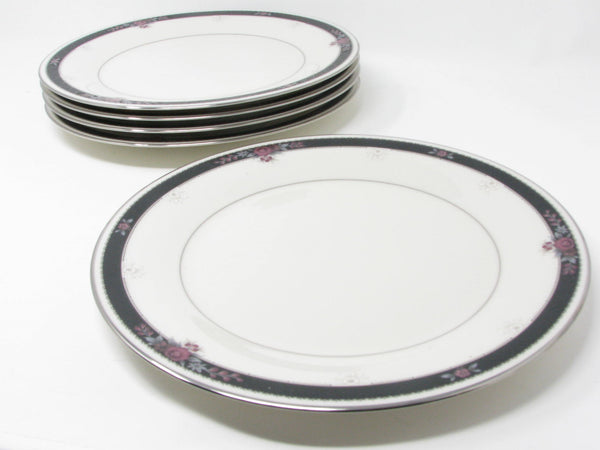 edgebrookhouse - Vintage Noritake Etienne Ivory China Dinner Plates - Set of 5