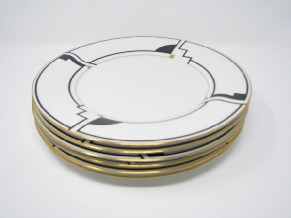 edgebrookhouse - Vintage Noritake Portfolio Art Deco Style Dinner Plates - Set of 6