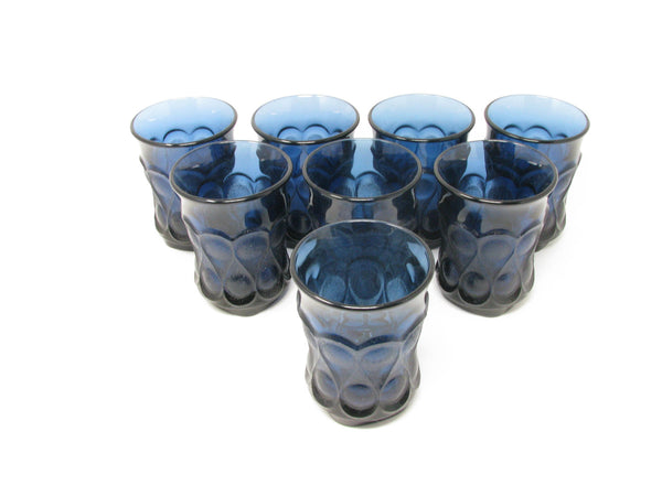 edgebrookhouse - Vintage Noritake Spotlight Blue Glass Tumblers - Set of 8