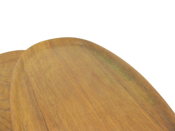edgebrookhouse - Vintage Nybro Sweden Oval Teak Trays - Set of 5