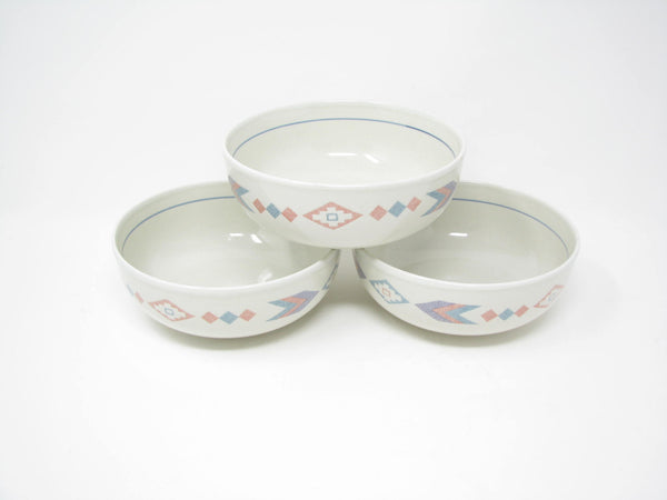 edgebrookhouse - Vintage Otagiri Figi Graphics Bowls with Southwestern Design - 3 Pieces