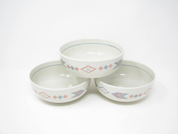 edgebrookhouse - Vintage Otagiri Figi Graphics Bowls with Southwestern Design - 3 Pieces