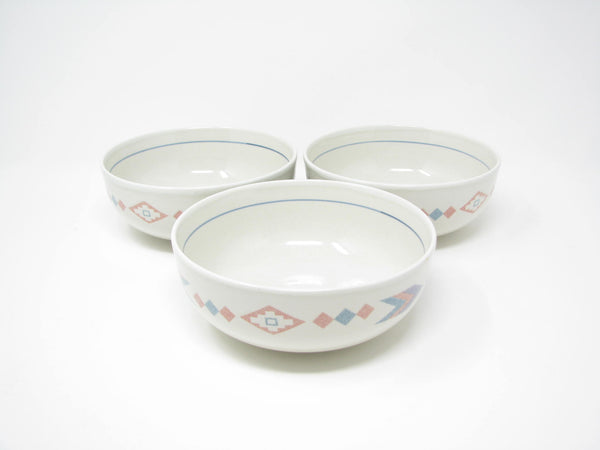 edgebrookhouse - Vintage Otagiri Figi Graphics Bowls with Southwestern Design - 3 Pieces