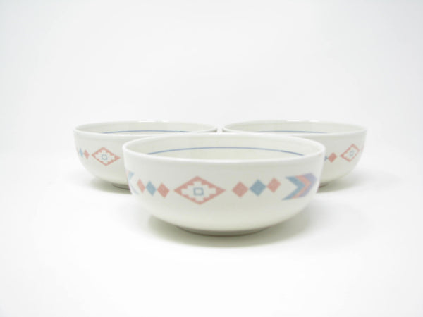 edgebrookhouse - Vintage Otagiri Figi Graphics Bowls with Southwestern Design - 3 Pieces