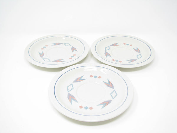 edgebrookhouse - Vintage Otagiri Figi Graphics Cups & Saucers with Southwestern Design - 6 Pieces