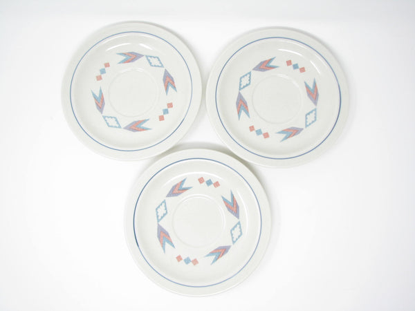 edgebrookhouse - Vintage Otagiri Figi Graphics Cups & Saucers with Southwestern Design - 6 Pieces