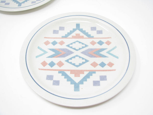 edgebrookhouse - Vintage Otagiri Figi Graphics Salad Plates with Southwestern Design - 2 Pieces