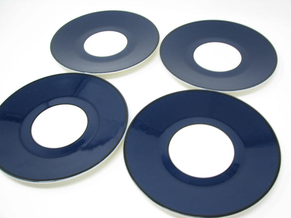 edgebrookhouse - Pagnossin Normandy Dark Blue Cups & Saucers - 8 Pieces - 2 Sets Available