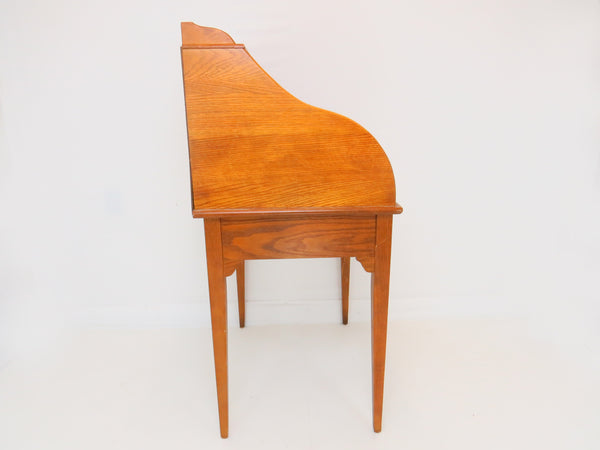 edgebrookhouse - Vintage Petite Oak Roll Top Desk on Tall Tapered Legs
