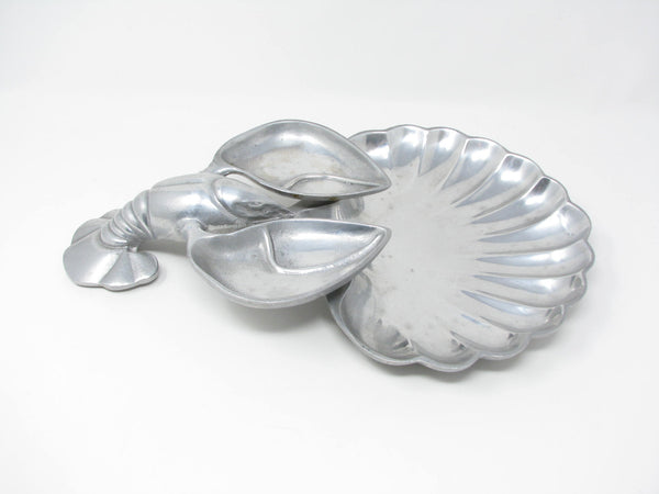 edgebrookhouse - Vintage Pewtarex Petwer Lobster & Shell Serving Dish Made in USA