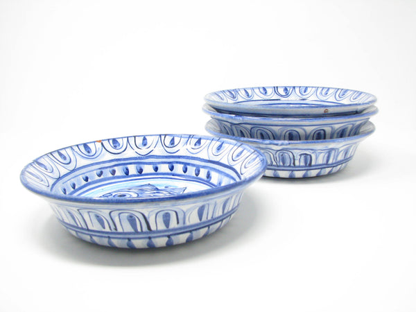 edgebrookhouse - Vintage Porches Algarve Portugal Pottery Earthenware Bowls with Fish Design - Set of 4