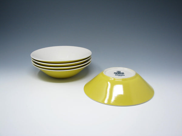 edgebrookhouse - Vintage Premiere Galaxy Japan Bowls with Yellow Interior - 5 Pieces