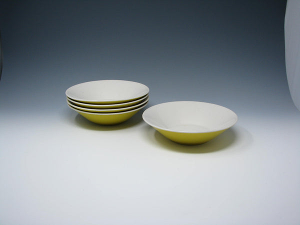 edgebrookhouse - Vintage Premiere Galaxy Japan Bowls with Yellow Interior - 5 Pieces