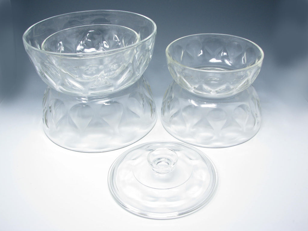 Mid Century Vintage Pyrex Glass Measuring Bowls Tear Drop Spout