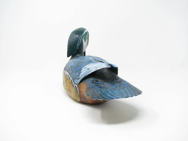 edgebrookhouse - Vintage Realistic Hand-Carved and Painted Carolina Wood Duck Decoy Signed by Artist