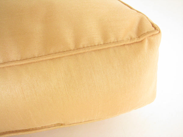 edgebrookhouse - Vintage Rectangle Decorative Pillow in Yellow Gold Fabric with Center Button