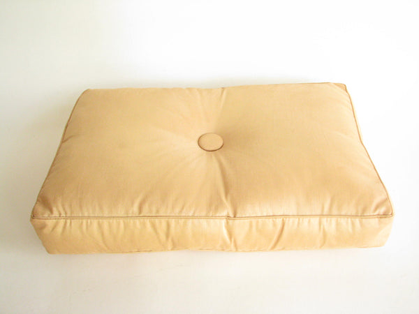 edgebrookhouse - Vintage Rectangle Decorative Pillow in Yellow Gold Fabric with Center Button