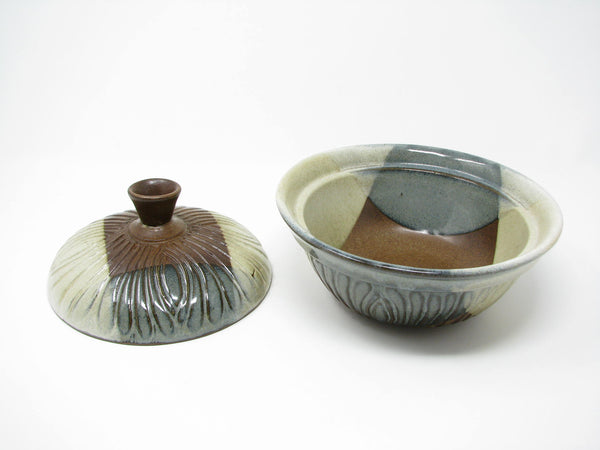 edgebrookhouse - Vintage Robert Maxwell Pottery Craft Sculpted Lidded Serving Dish