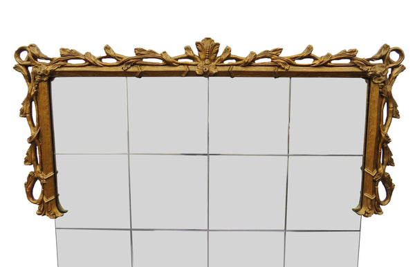 edgebrookhouse - Vintage Rococo Style Over-Mantel Half Frame Mirror With Gold Finish