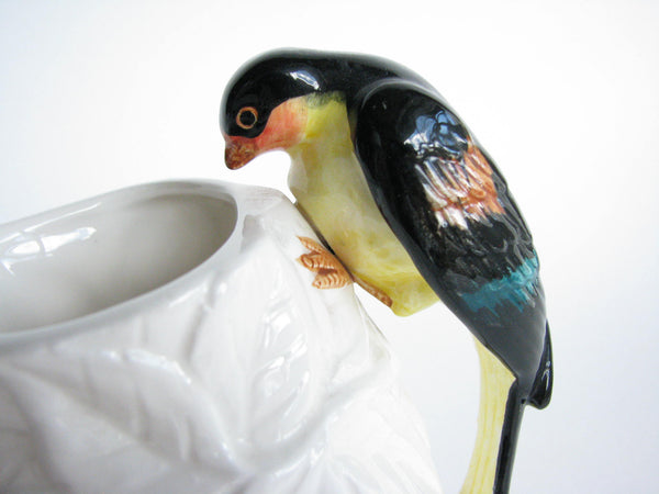 edgebrookhouse - Vintage Rosenthal Netter Ceramic Vase or Pitcher with Perching Bird