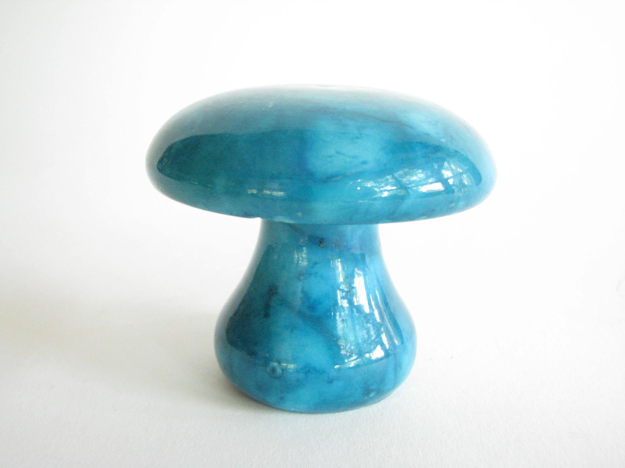 edgebrookhouse - Vintage Rosenthal Netter Turquoise Marble Mushroom Made in Italy