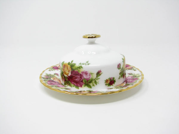 edgebrookhouse - Vintage Royal Albert Old Country Roses Butter Dish Lid with Underplate