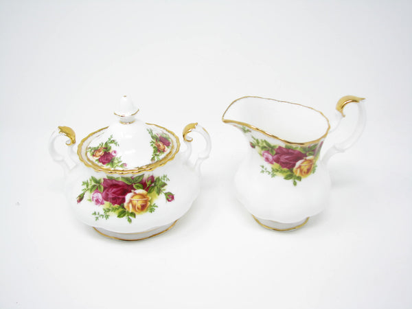 edgebrookhouse - Vintage Royal Albert Old Country Roses Creamer & Lidded Sugar Bowl - 2 Pieces - 2 Sets Available