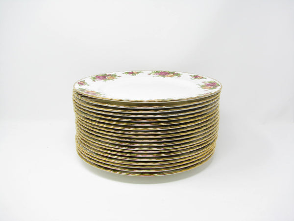 edgebrookhouse - Vintage Royal Albert Old Country Roses England Dinner Plates - 18 Pieces