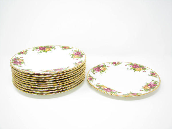 edgebrookhouse - Vintage Royal Albert Old Country Roses England Salad Plates - 10 Pieces