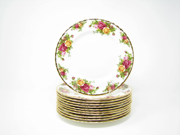 edgebrookhouse - Vintage Royal Albert Old Country Roses England Salad Plates - 10 Pieces