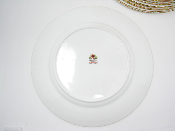 edgebrookhouse - Vintage Royal Albert Poinsettia Bone China England Dinnerware Service for 20 Plus - 106 Pieces
