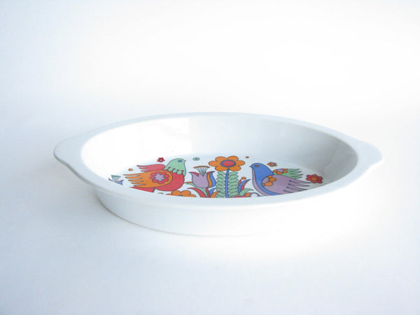 edgebrookhouse - Vintage Royal Crown Paradise Porcelain Serving or Baking Dish with Colorful Partridge Design