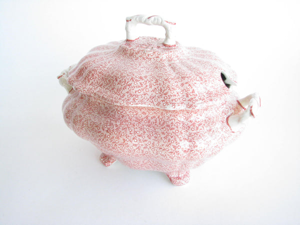 edgebrookhouse - Vintage Royal Crownford Country Chintz Pink Floral Lidded and Footed Soup Tureen