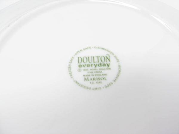 edgebrookhouse - Vintage Royal Doulton Marisol Salad Plates with Floral Center - Set of 7