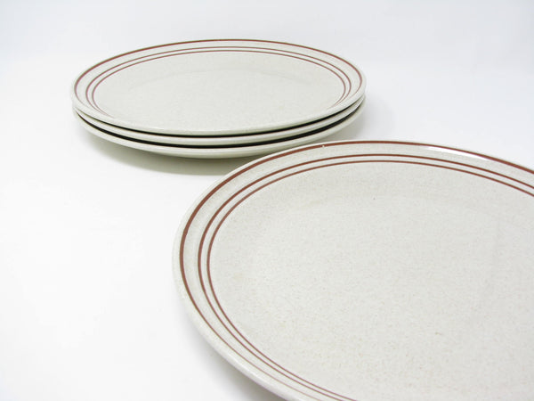 edgebrookhouse - Vintage Royal Doulton Nutmeg Speckled Earthenware Dinner Plates - 4 Pieces