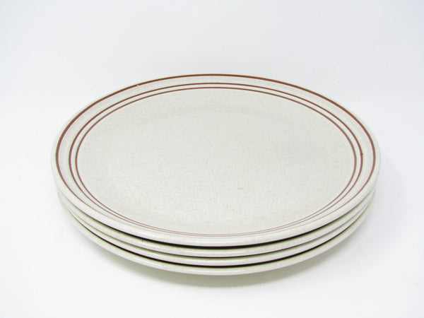 edgebrookhouse - Vintage Royal Doulton Nutmeg Speckled Earthenware Dinner Plates - 4 Pieces