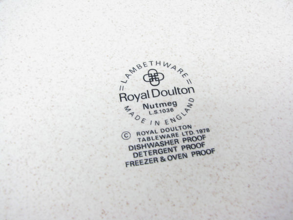 edgebrookhouse - Vintage Royal Doulton Nutmeg Speckled Earthenware Dinner Plates - 4 Pieces