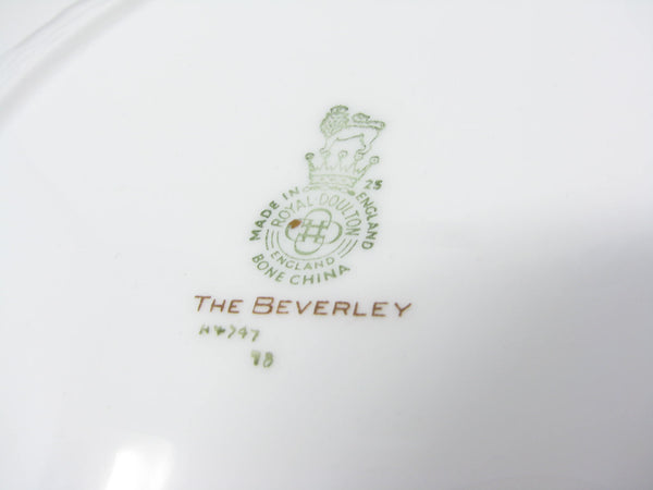 edgebrookhouse - Vintage Royal Doulton The Beverley Bone China Salad Plates with Pink Floral Design Made in England - 6 Pieces