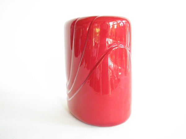 edgebrookhouse - Vintage Royal Haeger Art Deco Style Bright Lava Red Planter or Vase