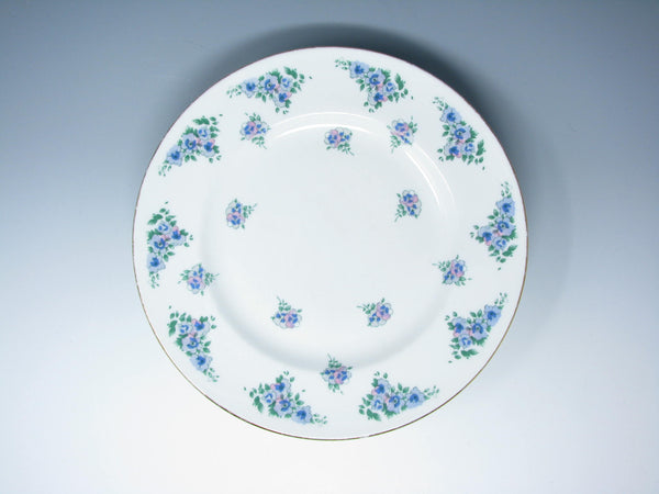 edgebrookhouse - Vintage Royal Victoria England Salad Plates with Purple Blue Floral Design - 7 Pieces